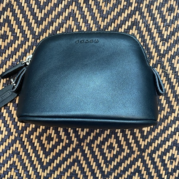 Vintage Coach SMALL COSMETIC POUCH 6987 black with nickel - Picture 2 of 8